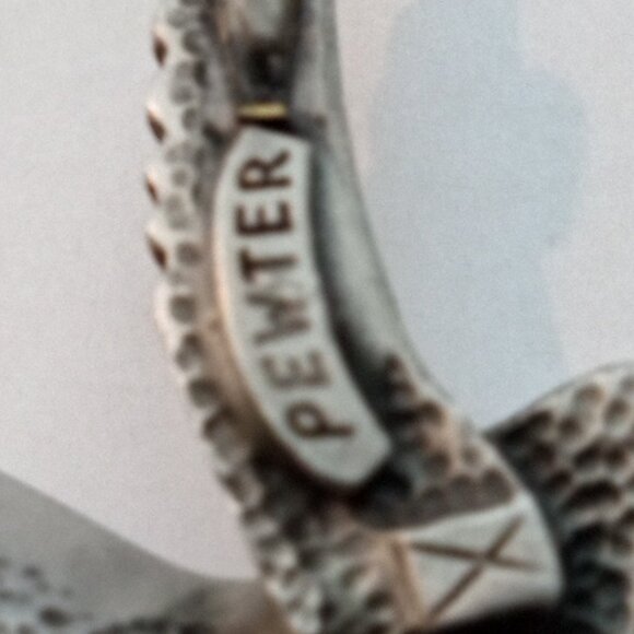 Vintage Pewter Pendant Stainless Steel Seagull Bird - Picture 4 of 5